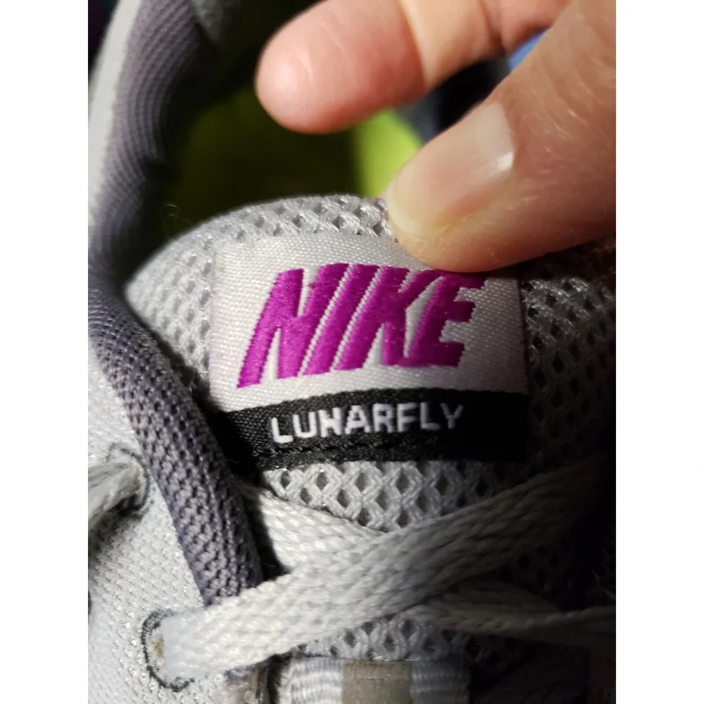 Nike Womens Lunarfly‎ Plus 396049-026 Gray Running Shoes Sneakers Size 9